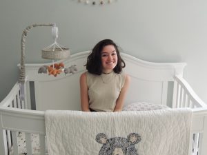 girl on a crib