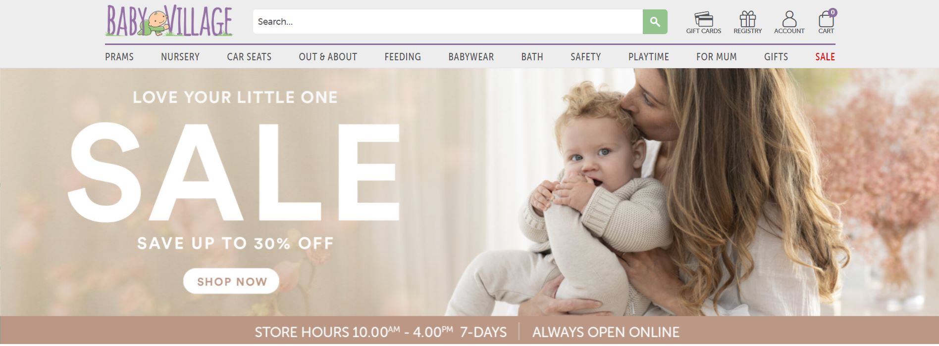 Baby store village registry