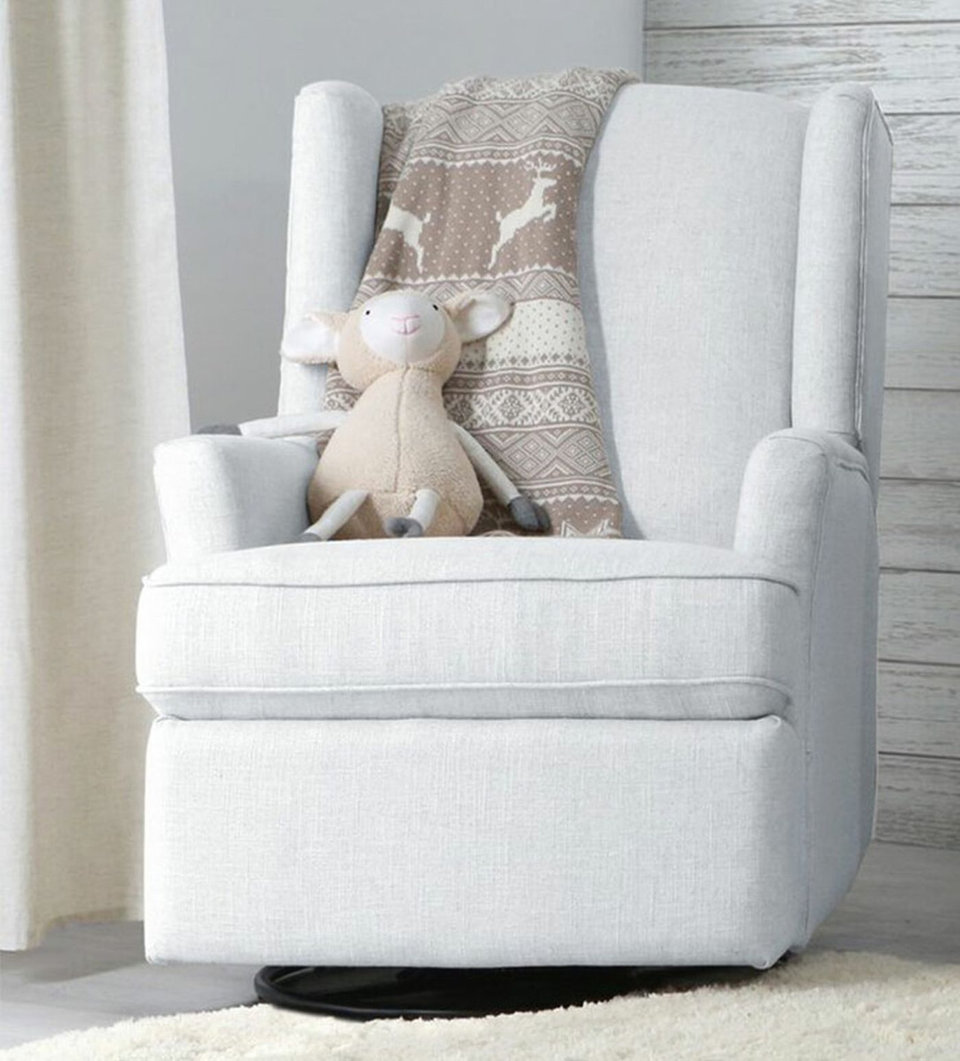 Chelsea_White_baby nursery rocking chair
