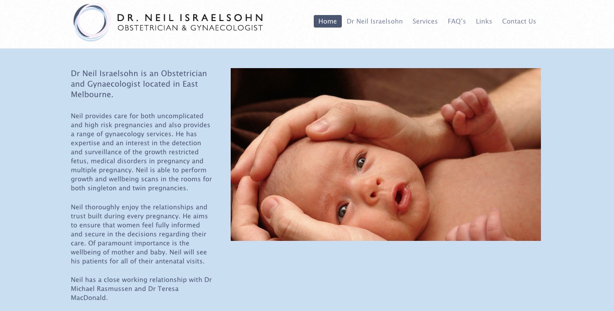 dr. neil israelsohn obstetrician melbourne, victoria