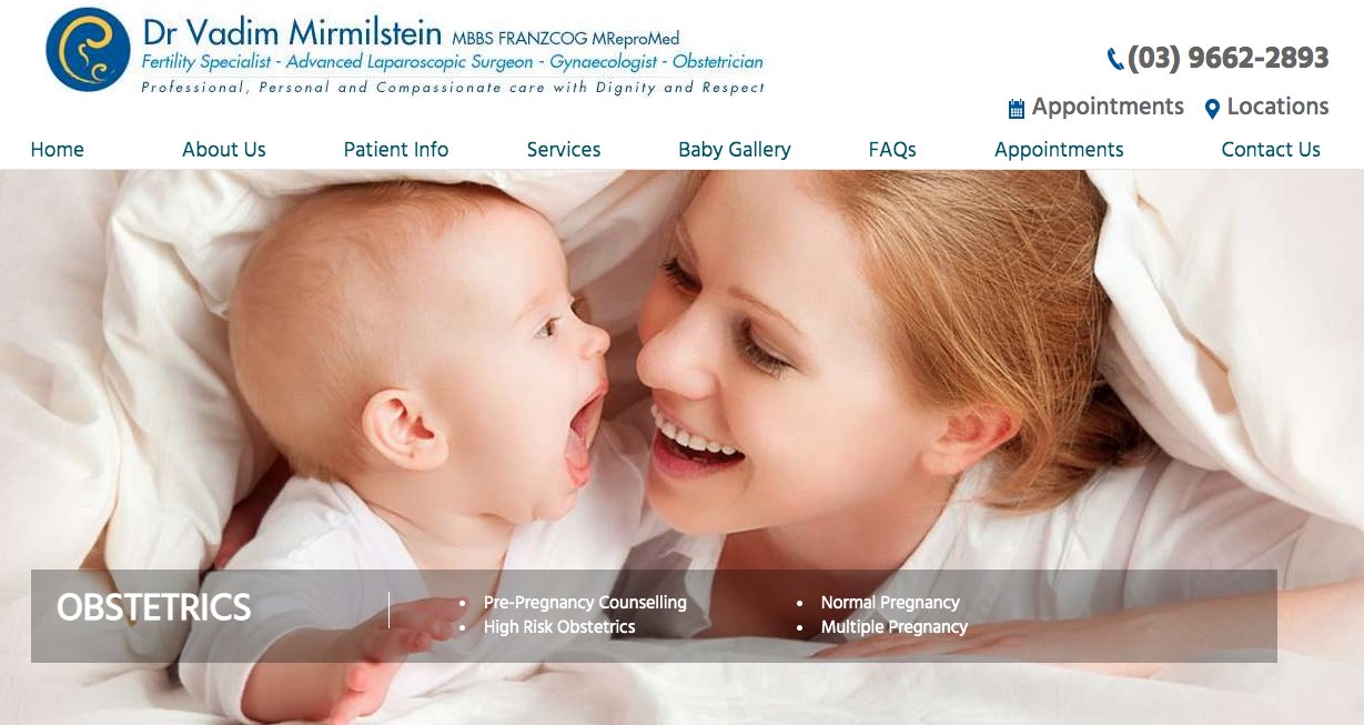 dr. vadim mirmilstein obstetrician melbourne, victoria