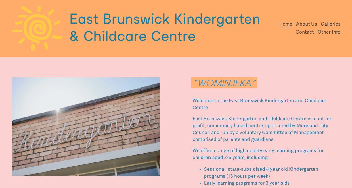 east brunswick kindergarten and childcare centre melbourne