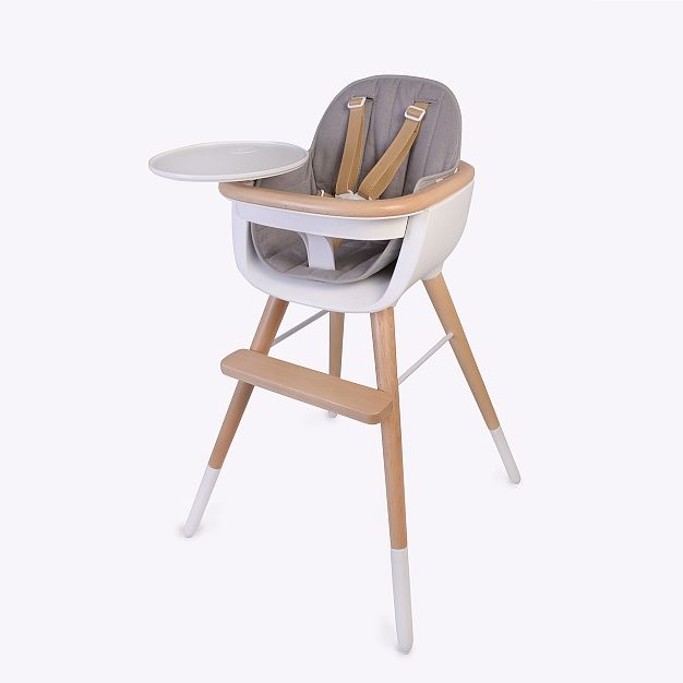 high chair with wooden legs